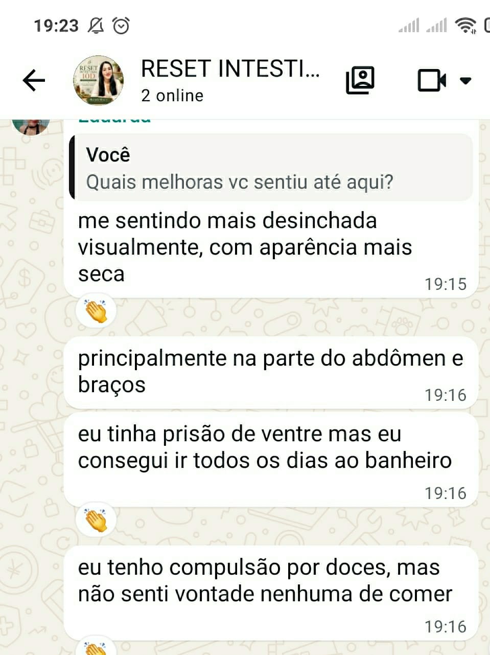 Depoimento de participante